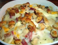 Ham &Amp; Crunchy Crouton Casserole