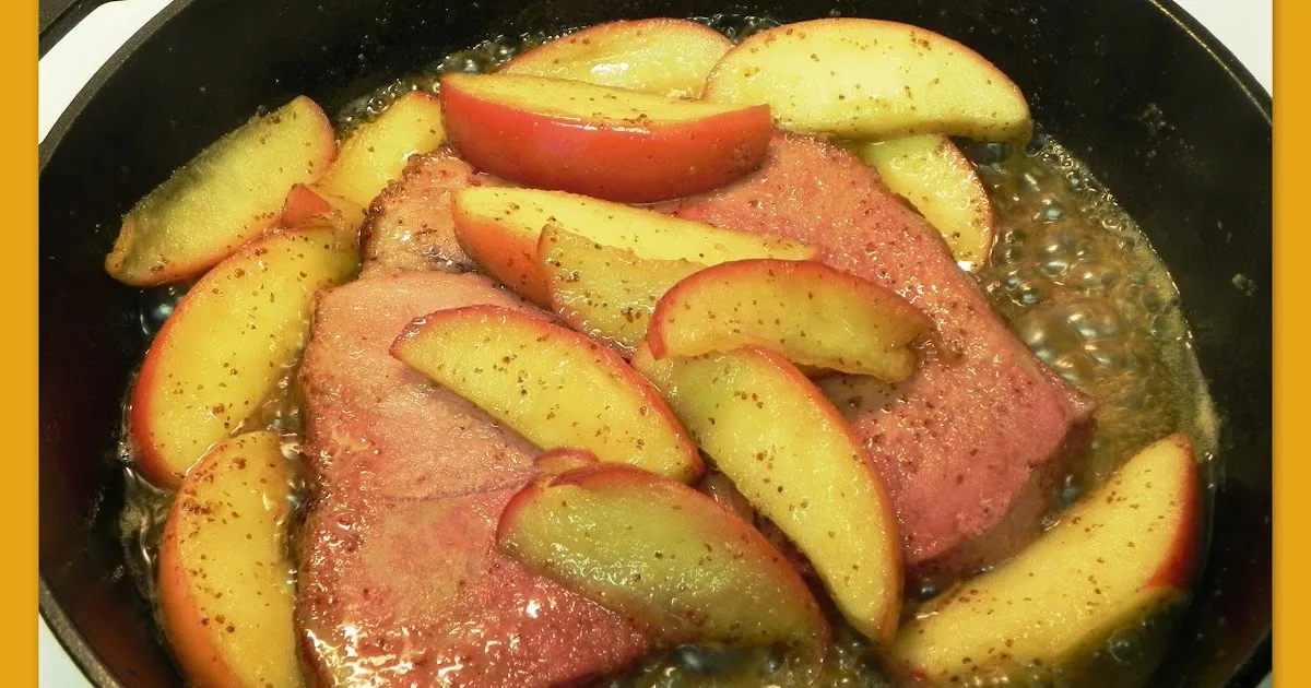 Ham Steak And Brown Sugar Apples