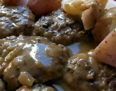 Hamburger Steaks With Onion Gravy