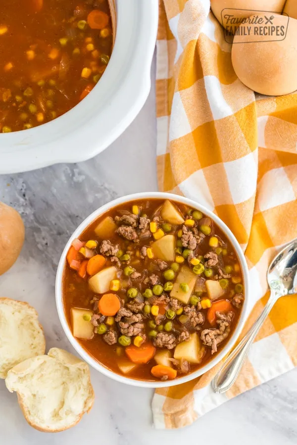 Hamburger Vegetable Soup Crock Pot