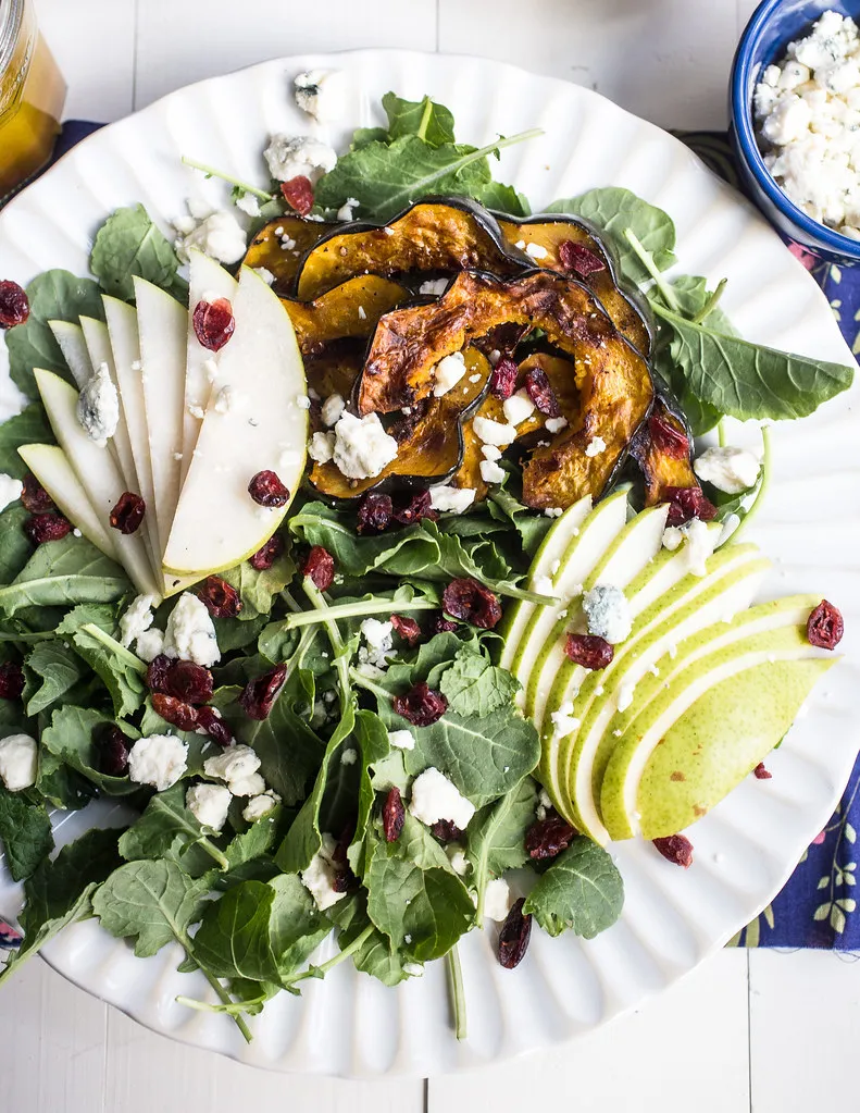 Harvest Kale Salad With Roasted Winter Squash