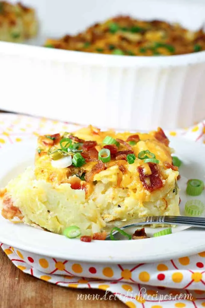 Hash Brown Casserole With Bacon, Onions