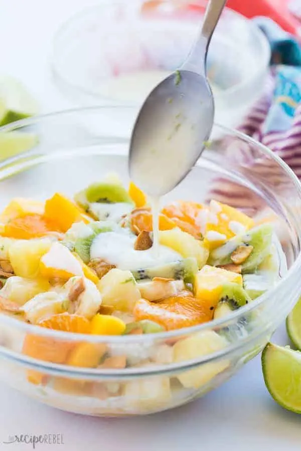 Hawaiian Fruit Salad With Banana Dressing