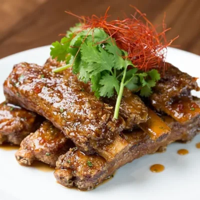 Hawaiian Hoisin Glazed Baby Back Pork Ribs