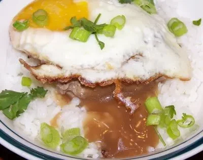 Hawaiian Loco Moco Hearty Breakfast