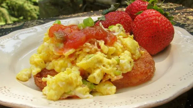 Healthy Bacon, Egg, and Hash Brown Breakfast Stacks Recipe