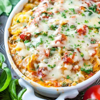 Healthy Baked Spaghetti Squash Casserole Recipe