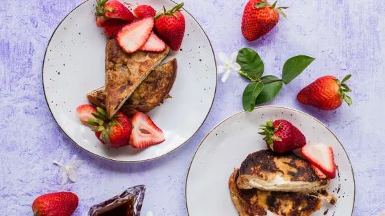 Healthy Banana-Stuffed French Toast Recipe | Only 7 WW Points