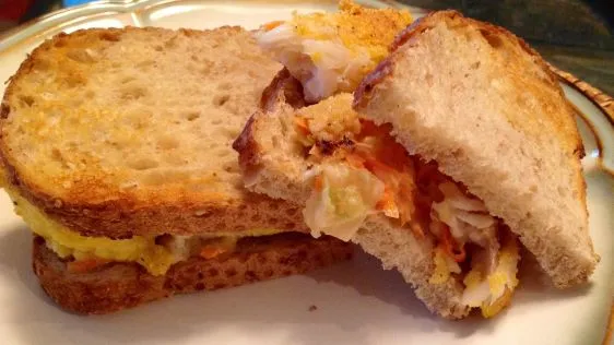 Healthy Crispy Fish Sandwich With Pineapple