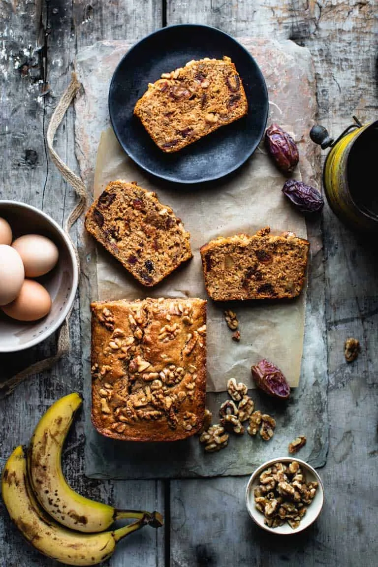 Healthy Date & Walnut Fruit Loaf No