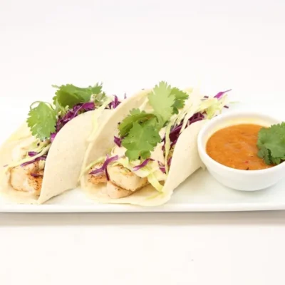 Healthy Fish Tacos With Chipotle Cream