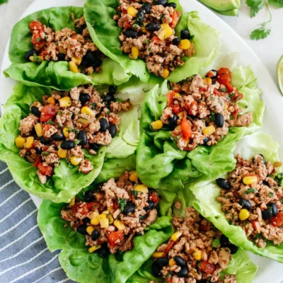 Healthy Low-Carb Turkey Lettuce Taco Wraps