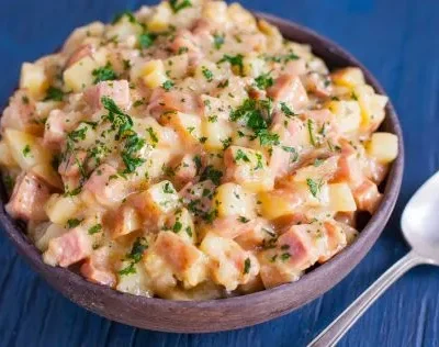 Healthy Slow Cooker Ham And Potatoes Au Gratin Recipe - Weight Watchers Friendly