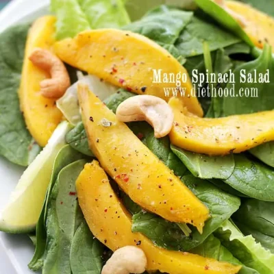 Healthy Spinach And Mixed Fruit Salad For Weight Loss