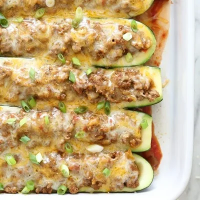 Healthy Taco-Stuffed Zucchini Boats Recipe