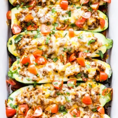 Healthy Taco-Stuffed Zucchini Boats Recipe