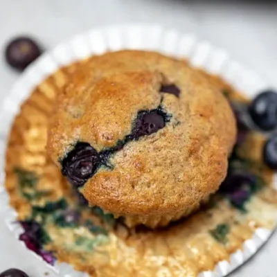 Healthy Whole Grain Blueberry Muffins - Fiber-Rich Breakfast Recipe