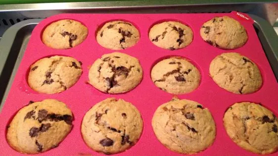 Healthy Whole Wheat Banana Chocolate Chip Muffins Recipe