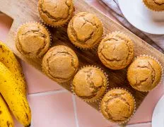 Healthy Whole Wheat Banana Muffins With A Touch Of Honey