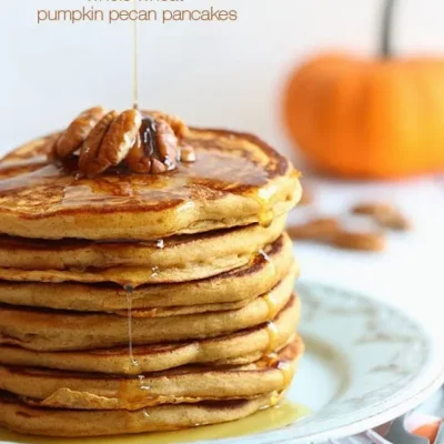 Healthy Whole Wheat Pumpkin Pecan Pancakes Recipe