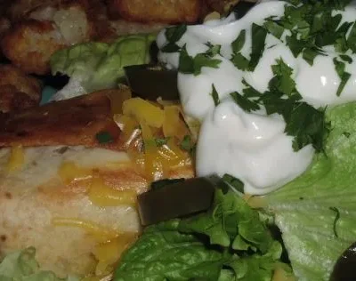 Hearty Baked Chicken Chimichangas