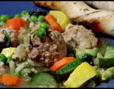 Hearty Double Chicken And Vegetable Soup With Rice Recipe