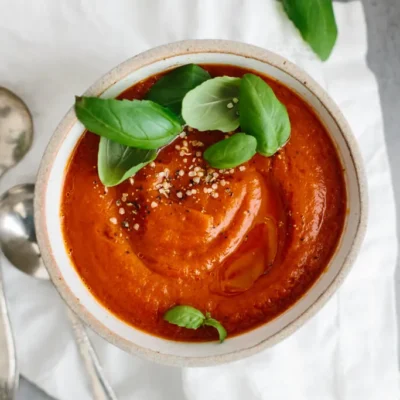 Hearty Roasted Tomato And Bell Pepper Soup