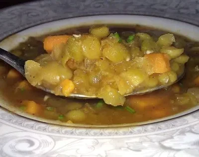 Hearty Sweet Potato And Split Pea Soup Recipe