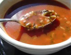 Hearty Tomato And Spinach Rice Soup Recipe