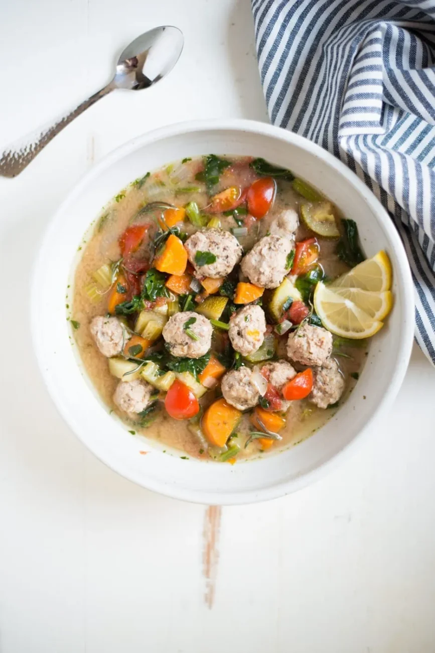 Hearty Turkey Meatball and Veggie Soup Recipe