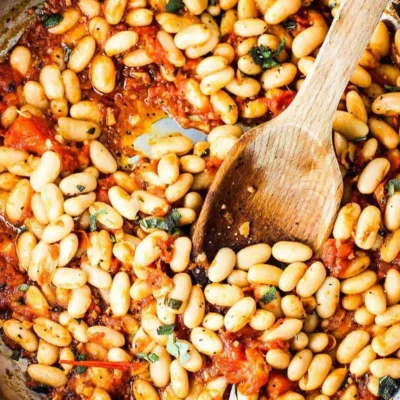 Hearty Tuscan-Style Beans With Sun-Kissed Tomatoes Recipe