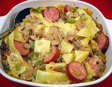 Hearty Ukrainian-Inspired Sausage And Noodle Bake