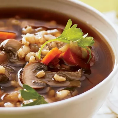 Hearty Wild Mushroom And Barley Soup Recipe