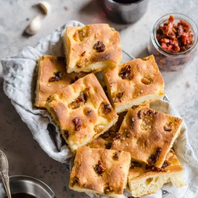 Herb-Infused Focaccia With Sun-Dried Tomatoes: A Mediterranean Delight