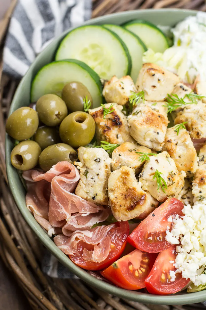 High Protein Greek Chicken Salad