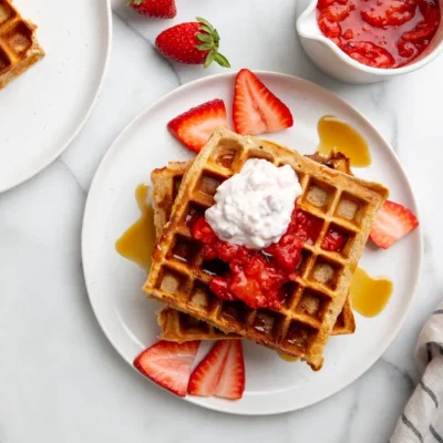 High Protein Oat Waffles