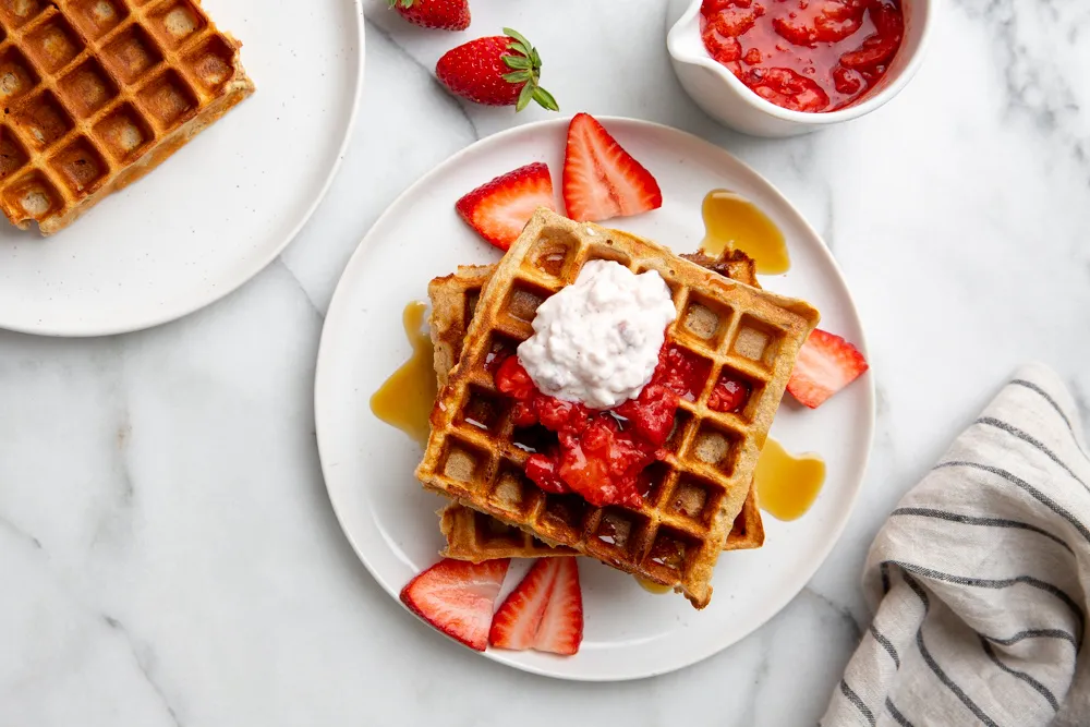 High Protein Oat Waffles