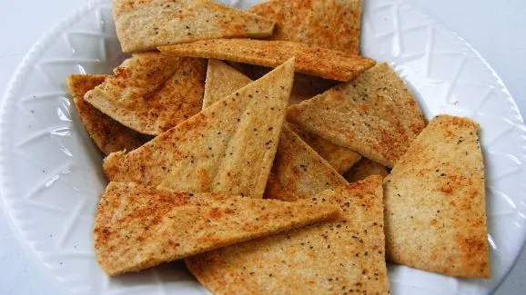 Homemade Baked Chips Tortilla Or Pita