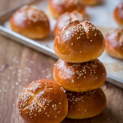 Homemade Sesame Hamburger Buns