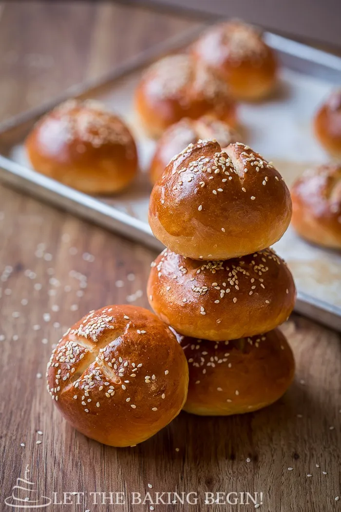 Homemade Sesame Hamburger Buns