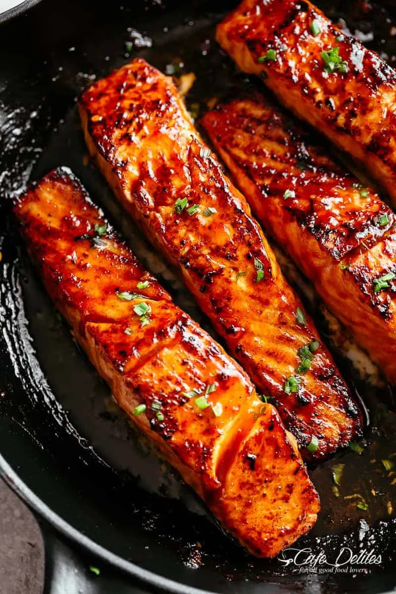 Honey-Glazed Salmon with a Spicy Twist