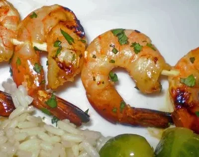 Honey-Glazed Spicy Shrimp Skewers