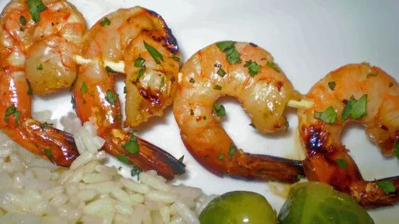 Honey-Glazed Spicy Shrimp Skewers