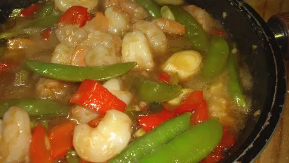 Honey Orange Stir Fry Shrimp