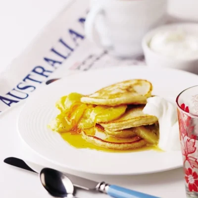 Honeyed Banana And Walnut Pancakes