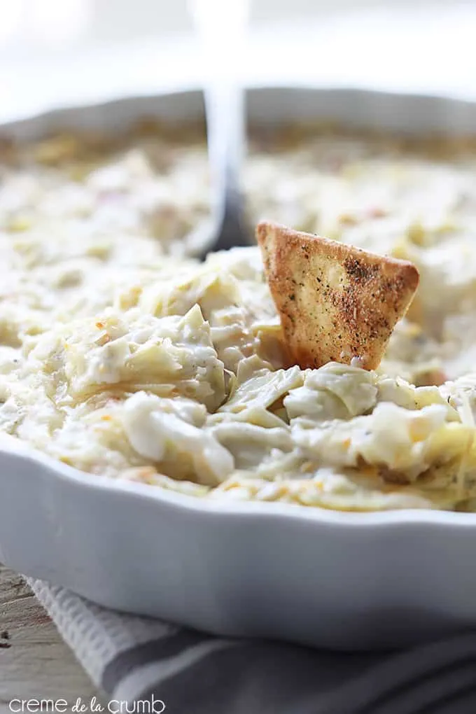 Hot And Cheesy Crab And Artichoke Dip