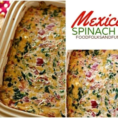 Hot Mexican Spinach Queso Dip