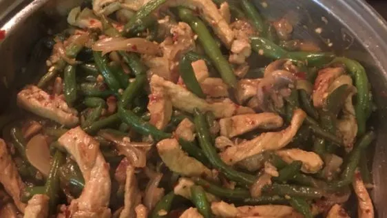 Hot Szechuan- Style Green Beans