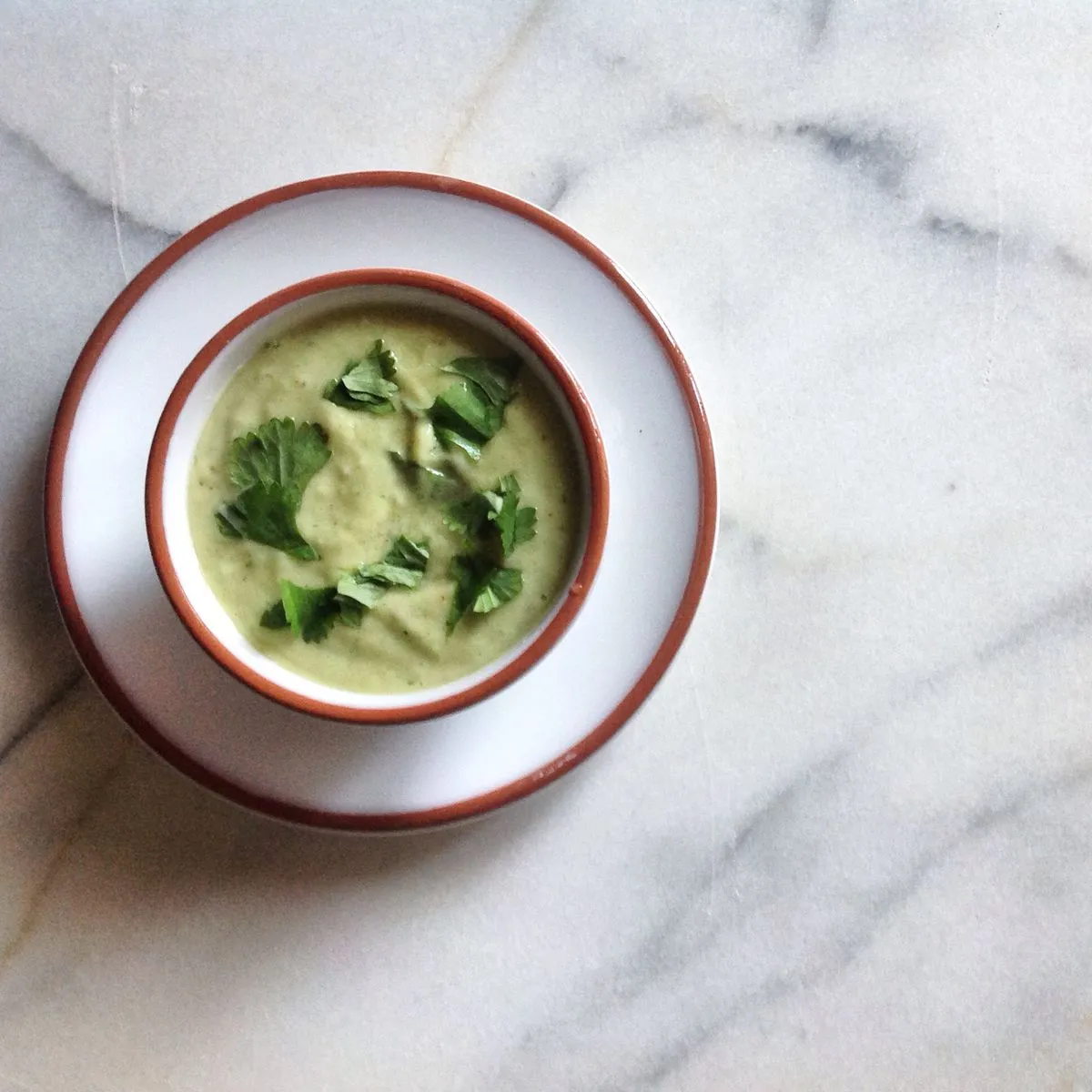 Icy Cold Avocado And Cucumber Soup