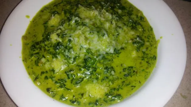 Indian Creamed Spinach -Palak Not Paneer